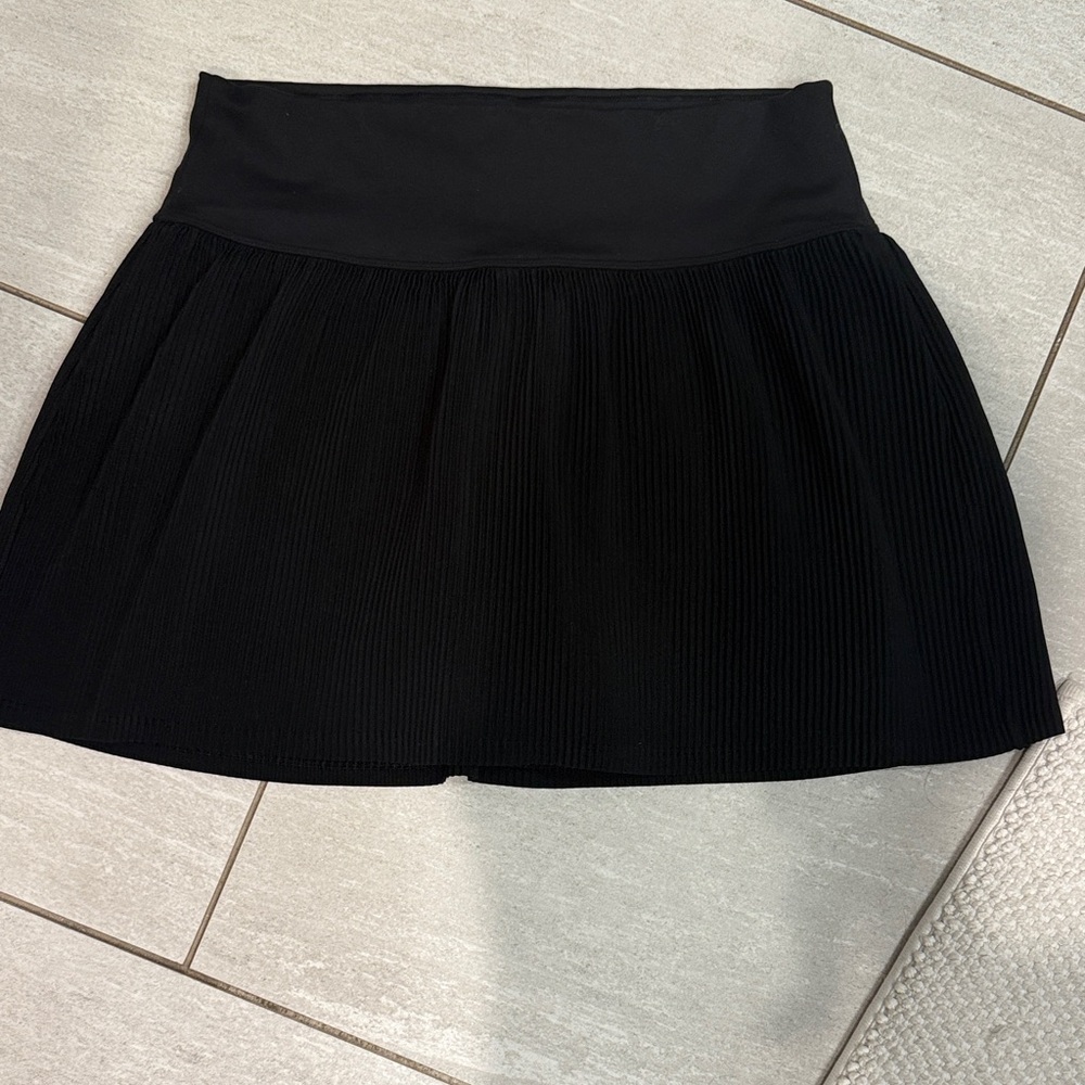 All in Motion Black Pleated Mini Skirt